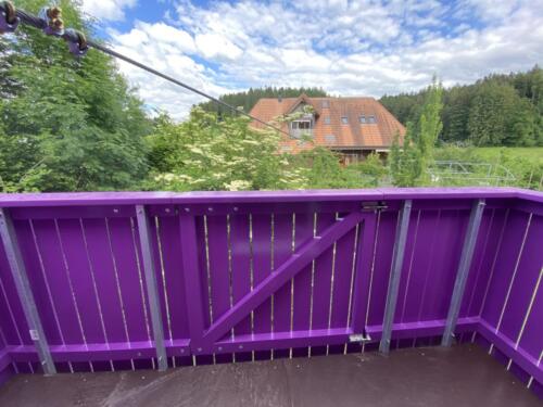 Aussicht zum Haus von Papa